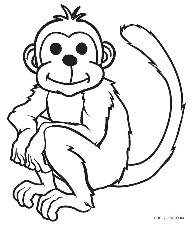 Monkey Pictures To Color 2