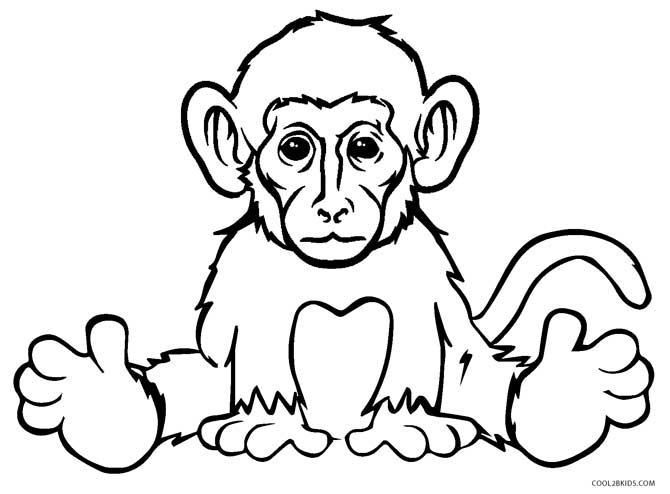 Free Printable Monkey Coloring Pages for Kids