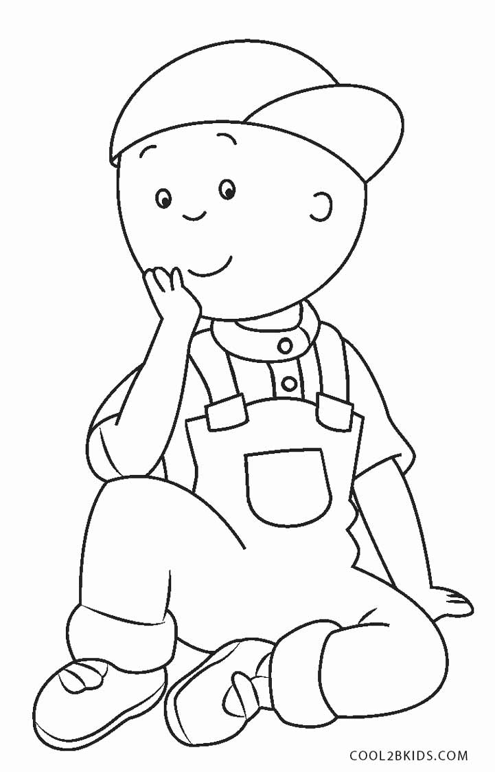 caillou printable coloring pages free