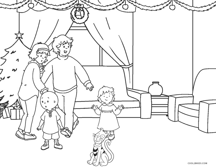 caillou printable coloring pages free