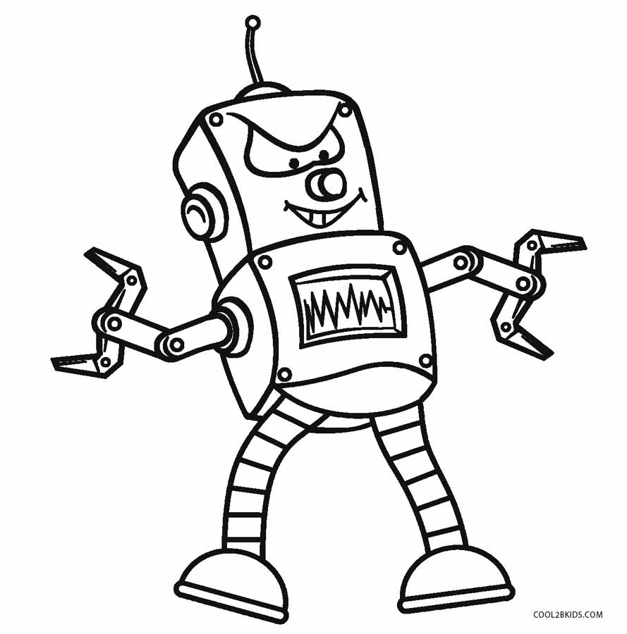 Free Printable Robot Coloring Pages For Kids