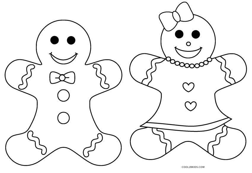 Free Printable Gingerbread Man Coloring Pages For Kids | Cool2bKids