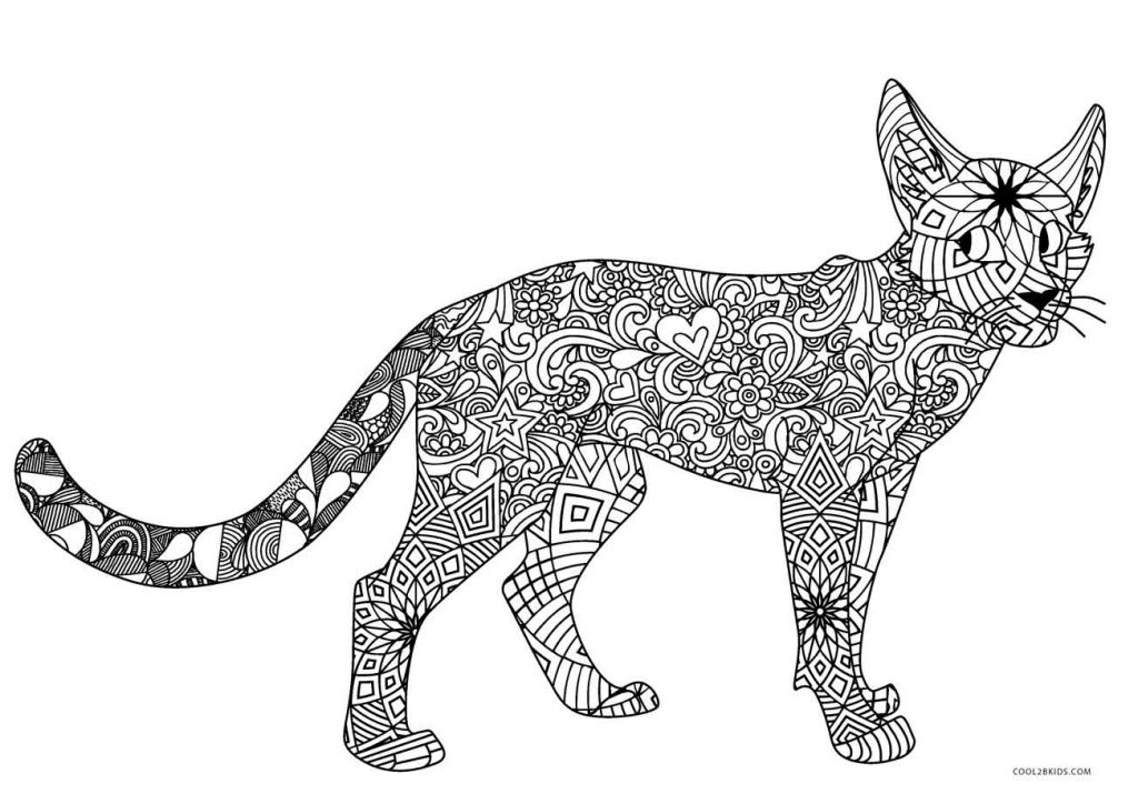 free printable cat coloring pages for kids