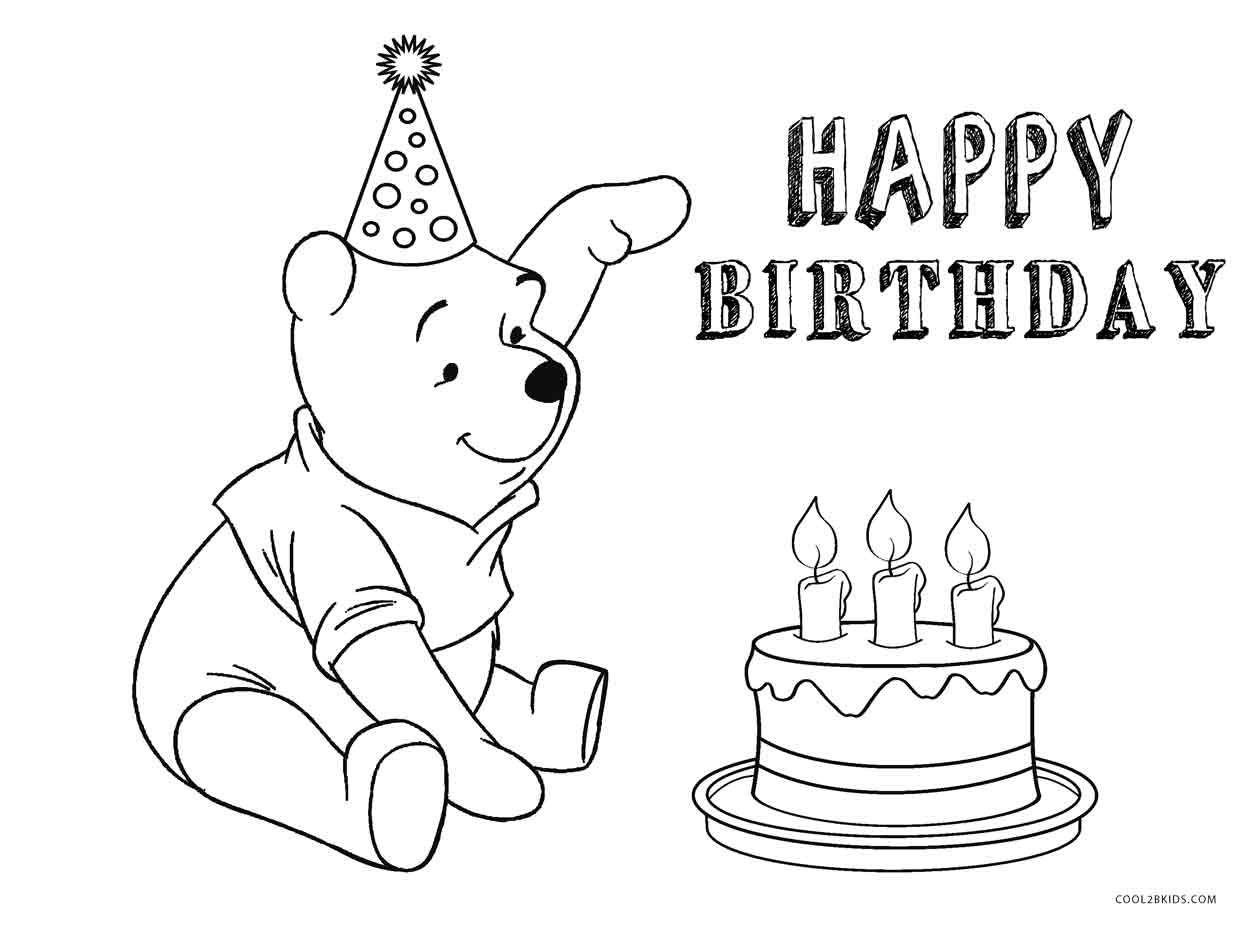 Free Printable Birthday Cake Coloring Pages For Kids