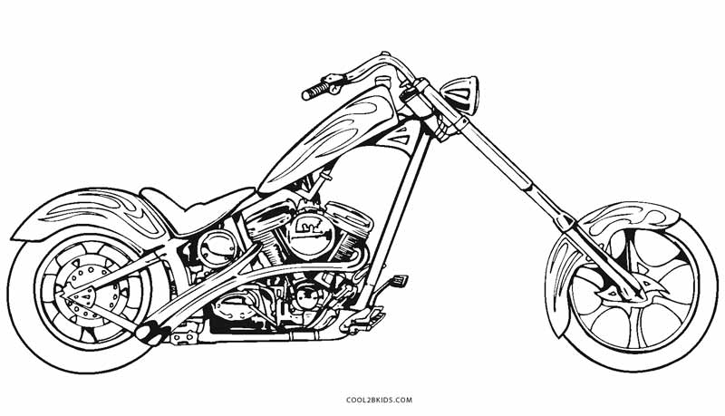 Motorcycle Coloring Page - Ultra Coloring Pages