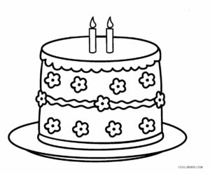 Free Printable Birthday Cake Coloring Pages For Kids