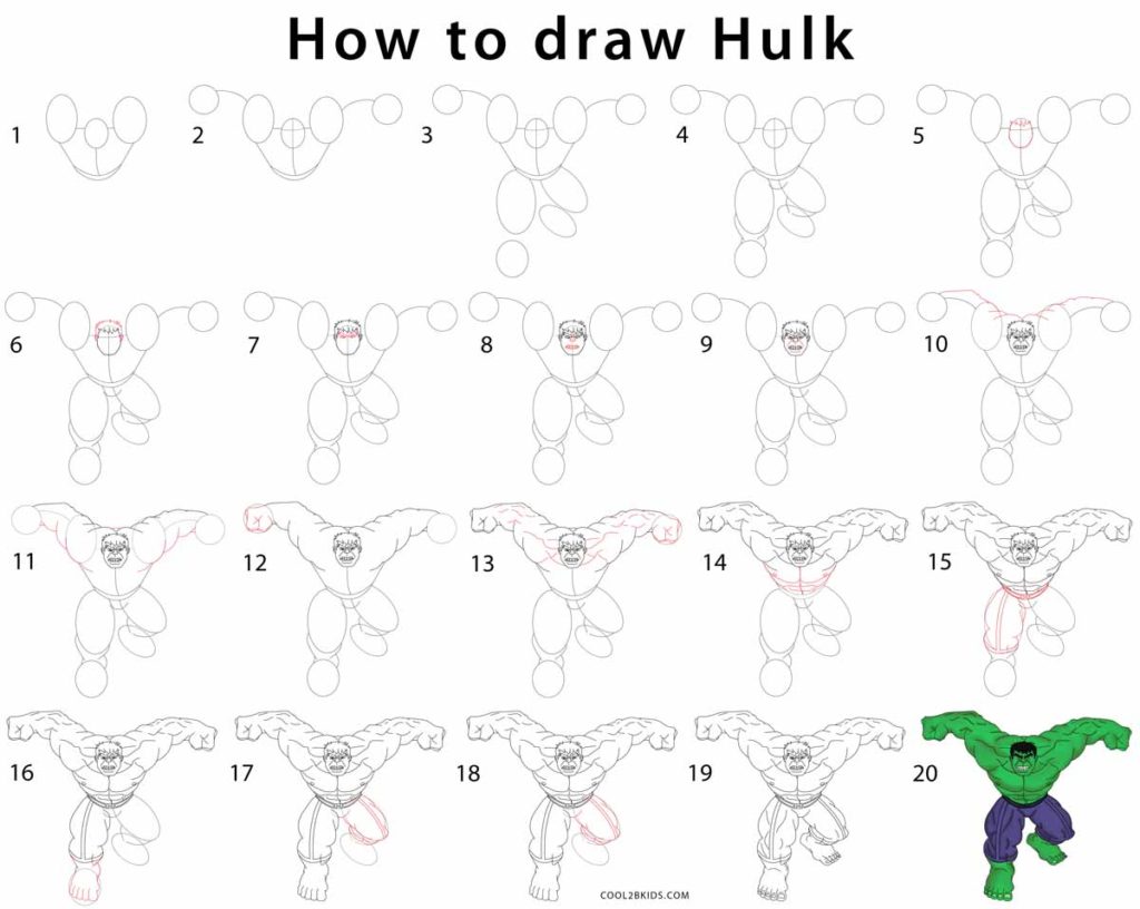  How to Draw  Hulk Step  by Step  Pictures 
