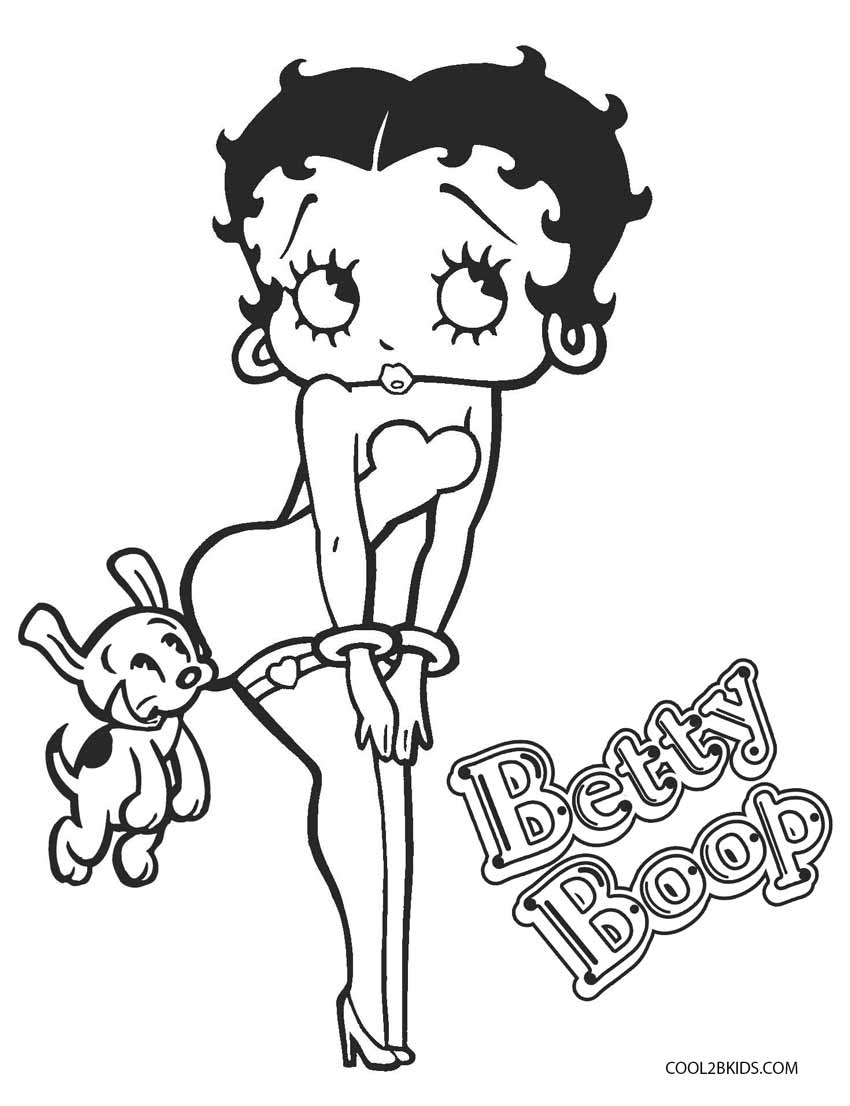 Free Printable Betty Boop Coloring Pages For Kids | Cool2bKids