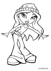 free printable bratz coloring pages for kids