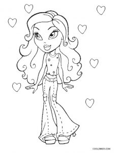 free printable bratz coloring pages for kids