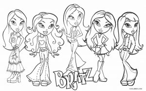 free printable bratz coloring pages for kids