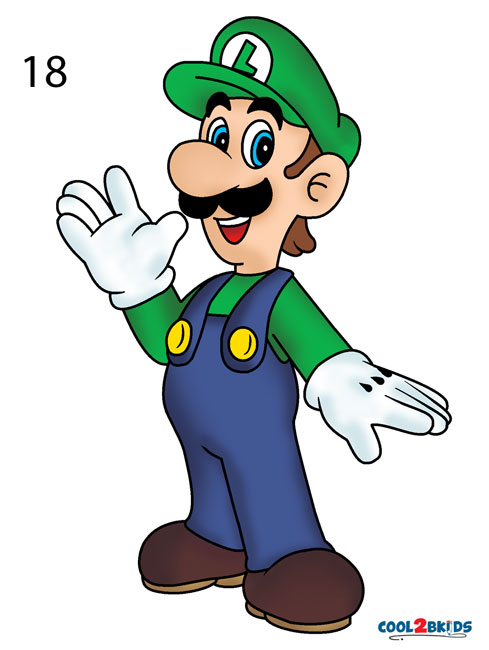 Step-by-Step Pictures to Draw Luigi