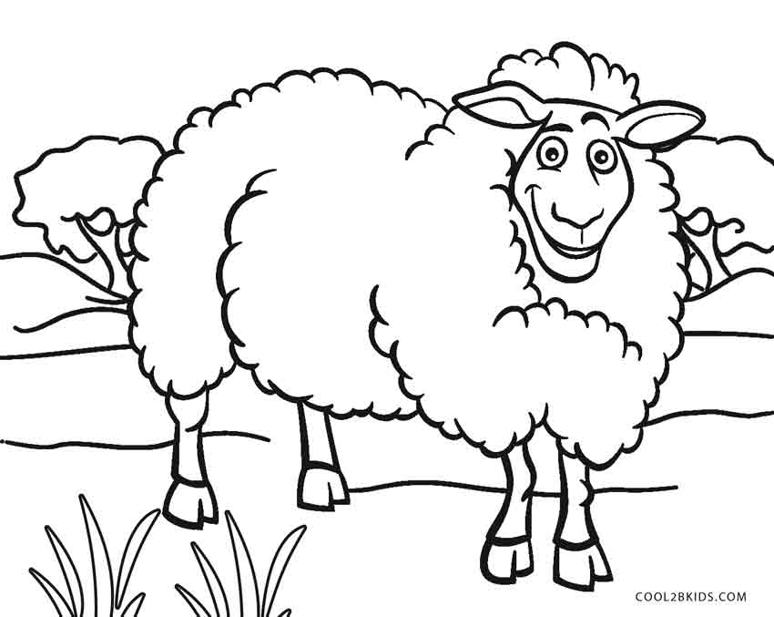 Printable Sheep Coloring Pages 6