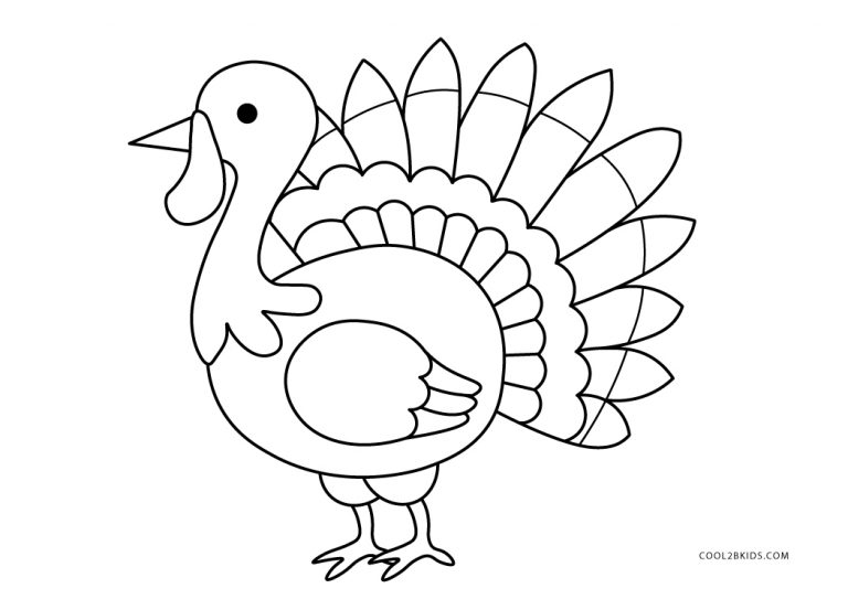 Free Printable Turkey Coloring - Printable Turkey Coloring Sheets 768x543 