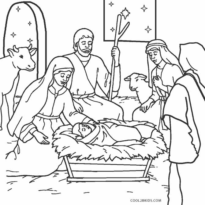 childrens bible coloring pages of jesus birth