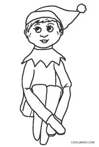 free printable elf coloring pages for kids