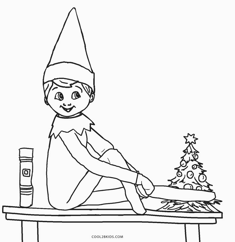 elves coloring sheets