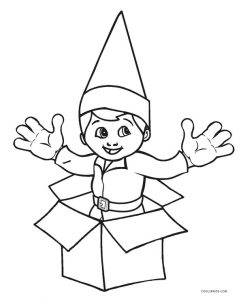 free printable elf coloring pages for kids
