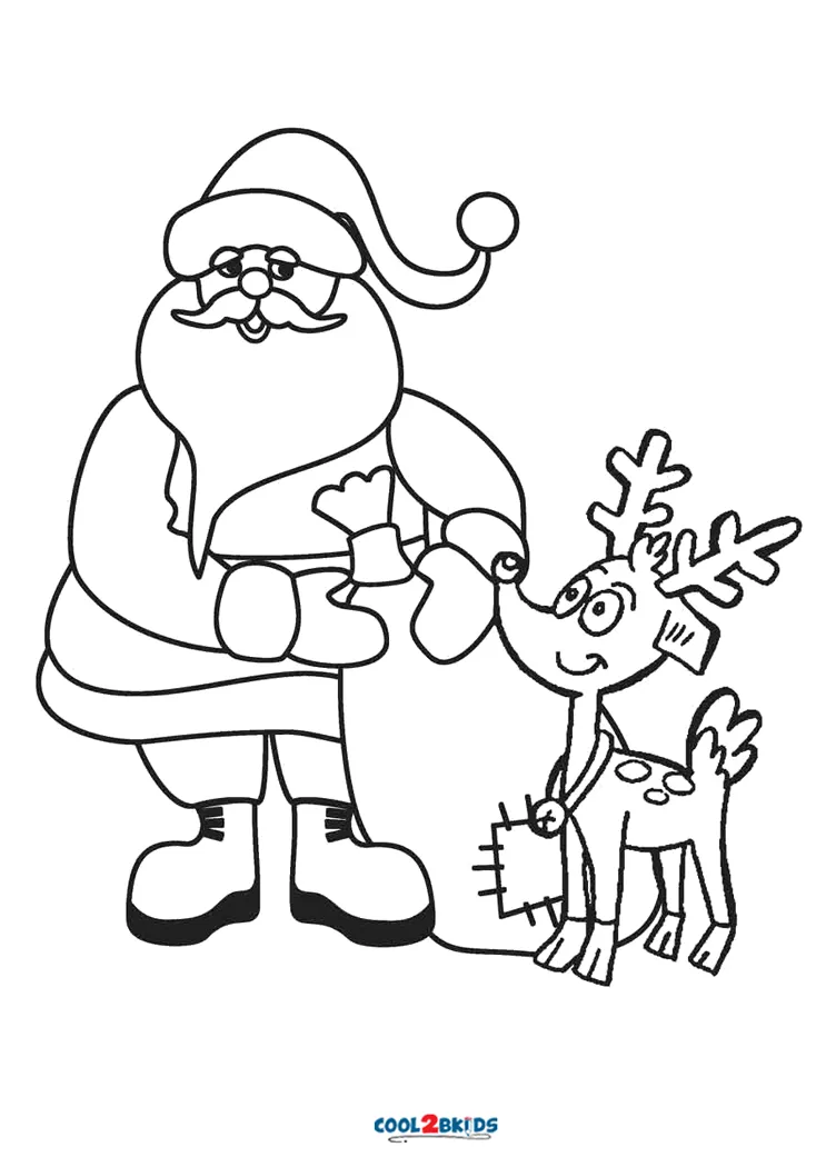 Santa Coloring Pages Printable - Free Santa Coloring Pages Printable.webp