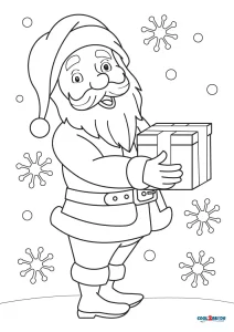 santa coloring pages printable