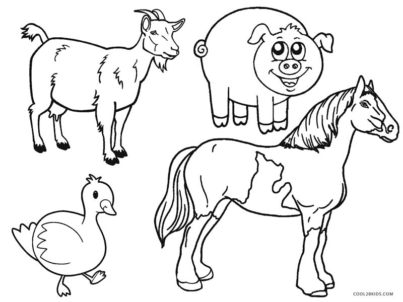 Download Free Printable Farm Animal Coloring Pages For Kids