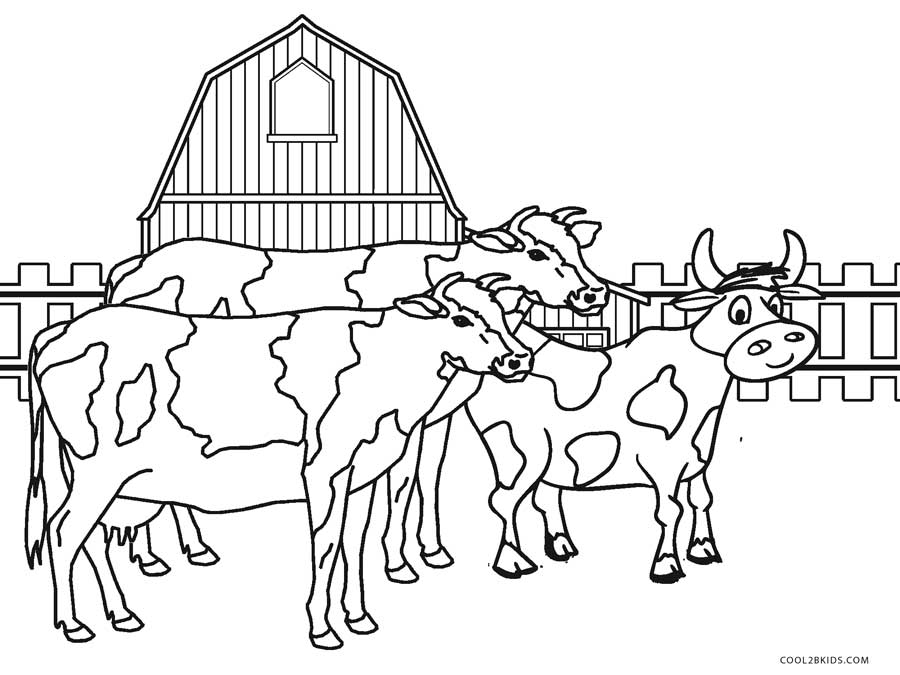 free farm animals coloring pages to print