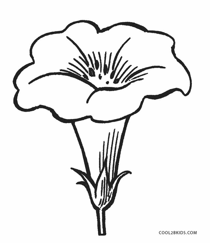Download Free Printable Flower Coloring Pages For Kids