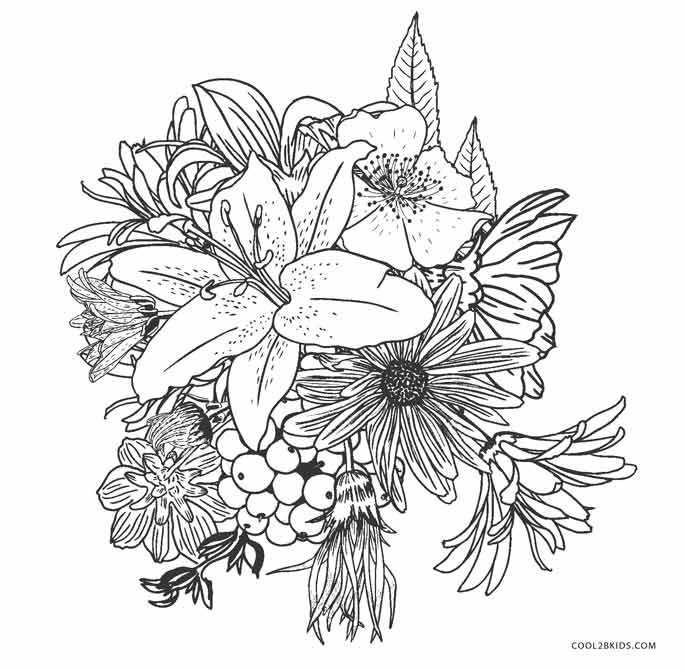 Download Free Printable Flower Coloring Pages For Kids