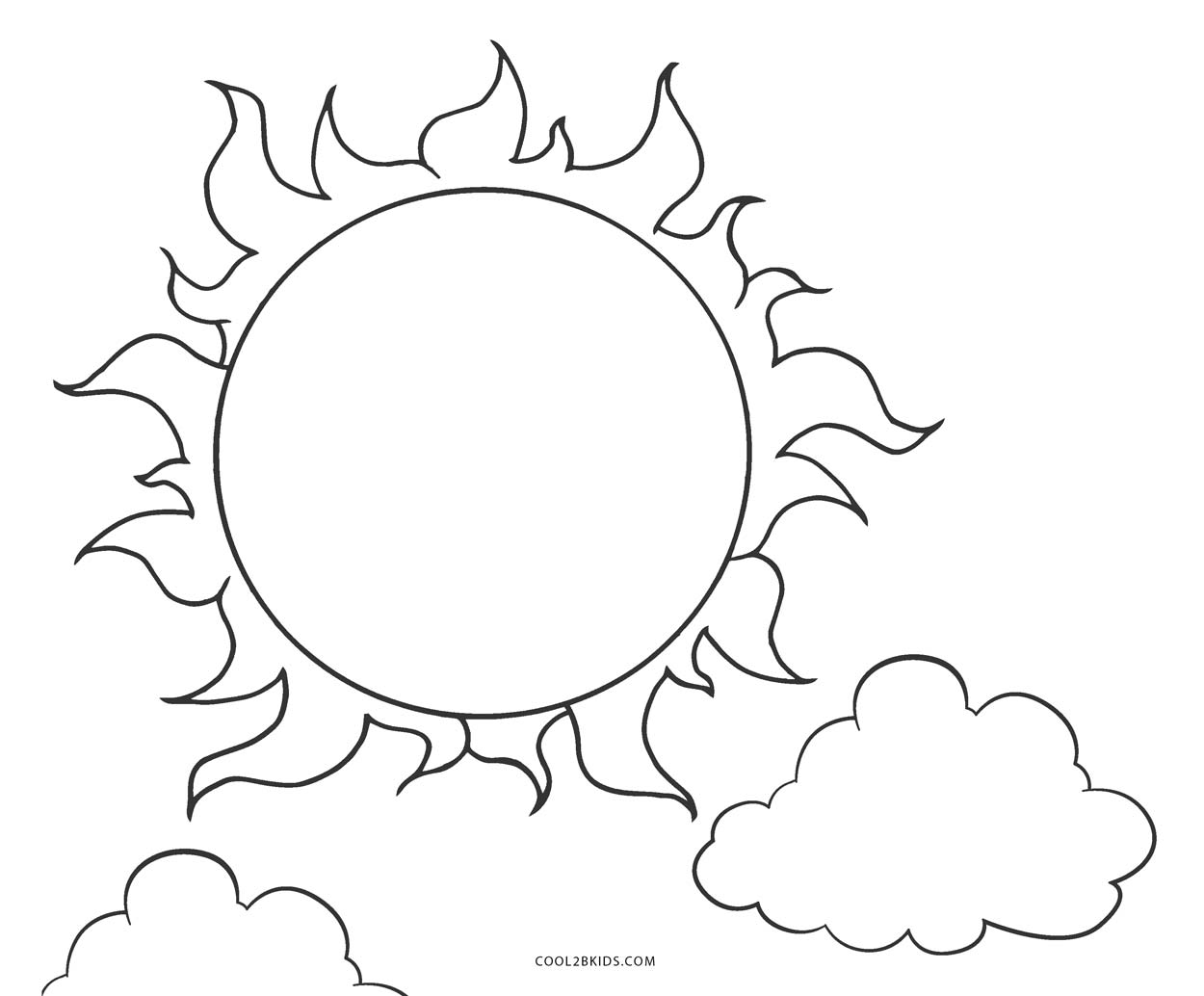 Sun Coloring Page Printable