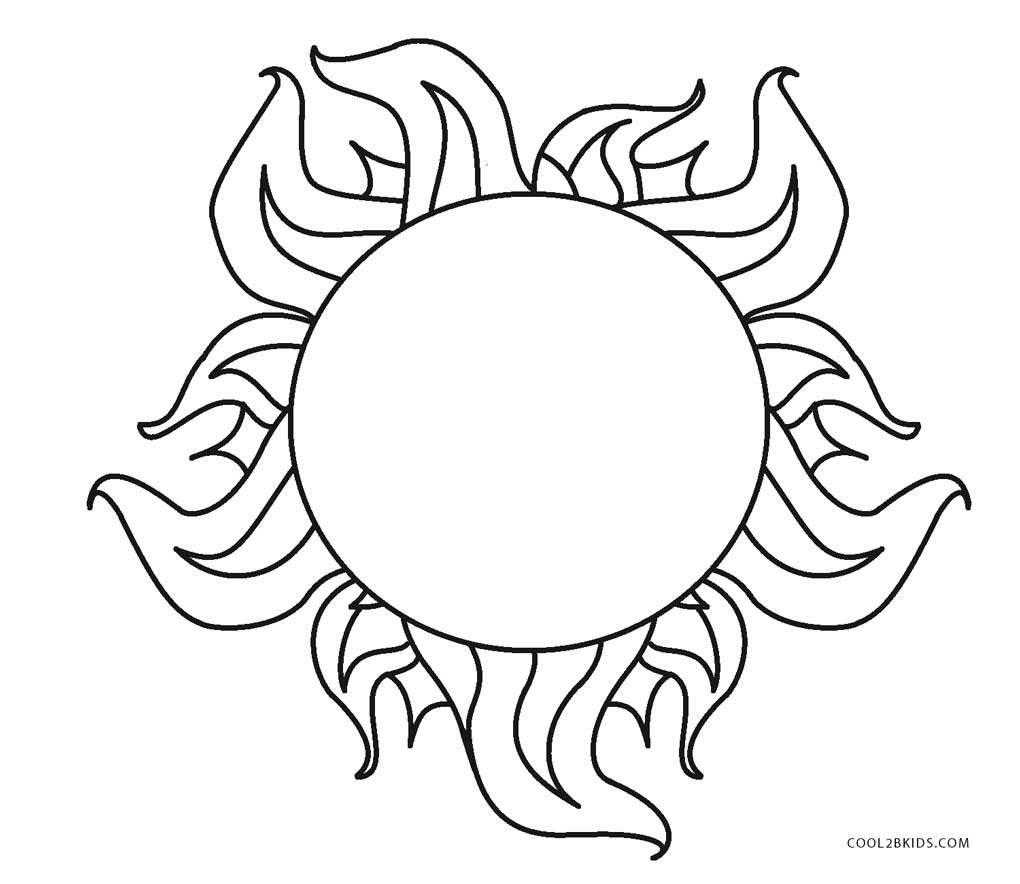 Sun Coloring Page Printable Printable World Holiday