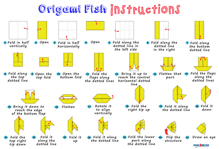 How to Make an Origami Fish Step by Step