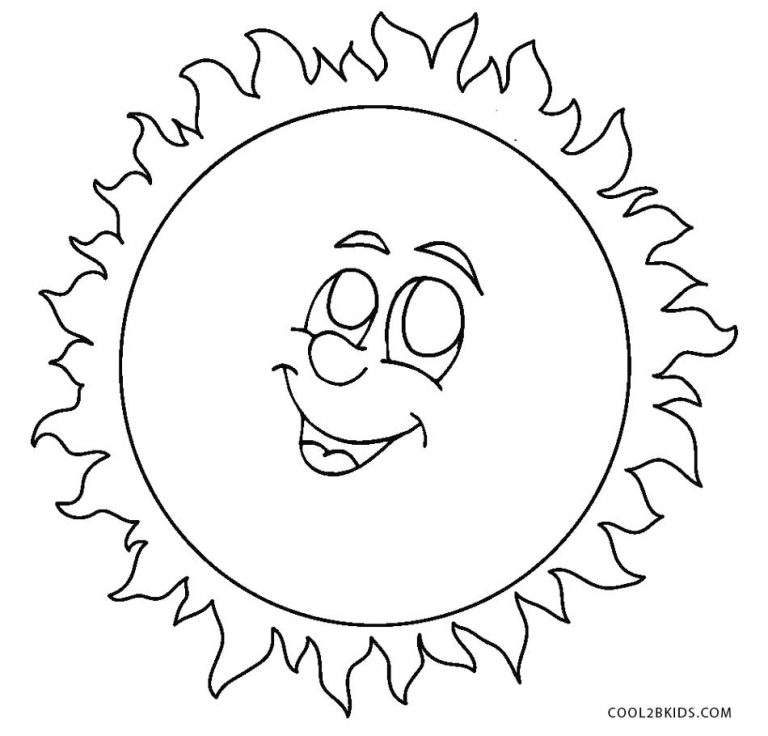 Free Printable Sun Coloring Pages - Sun Color Page 768x736 