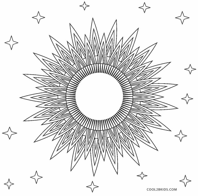 free printable sun coloring pages for kids