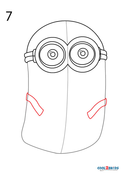 how to draw a minion dave