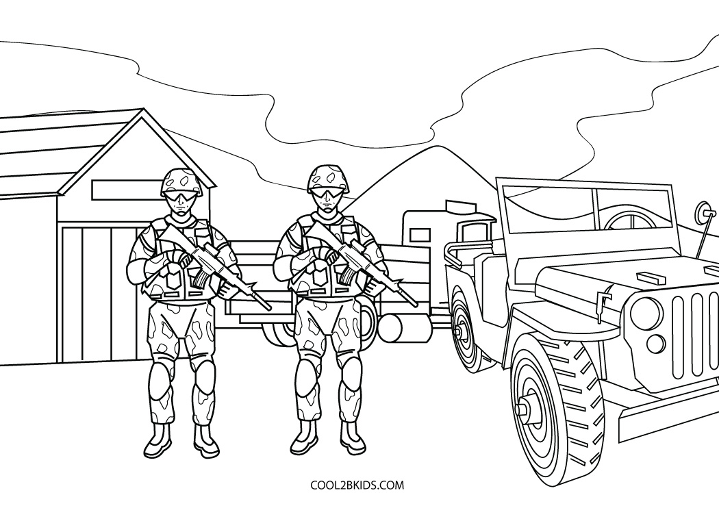 Military Base Coloring Pages