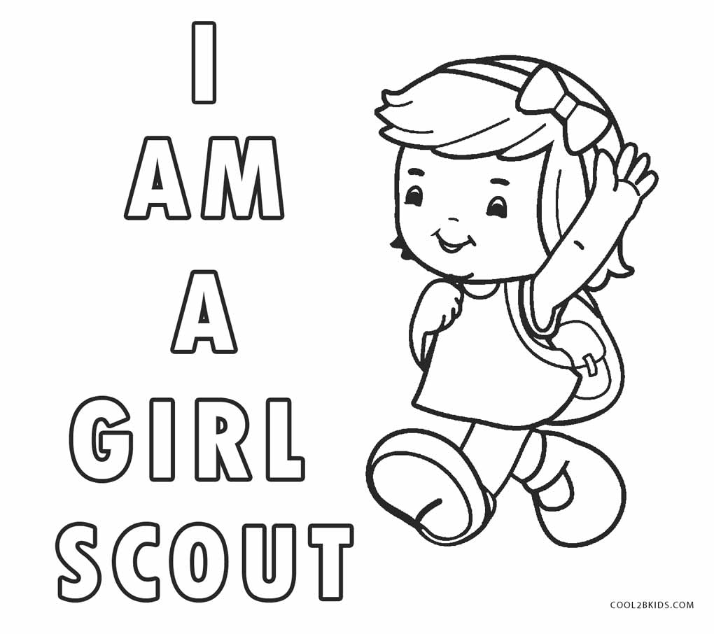 girl scout cookie coloring page