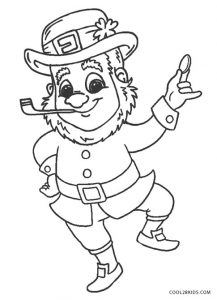 free printable leprechaun coloring pages for kids