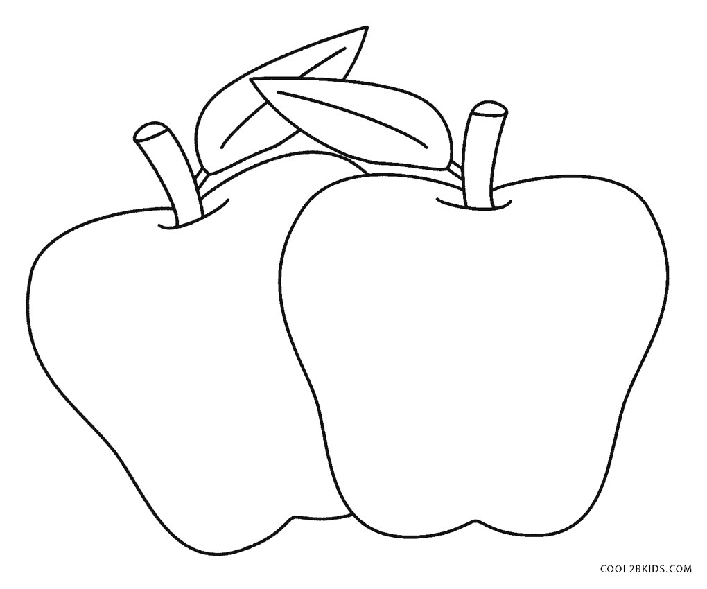 Apple Coloring Book Page - boringpop.com