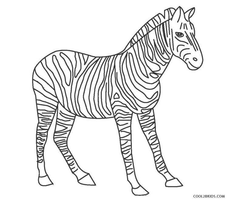 free printable zebra coloring pages for kids