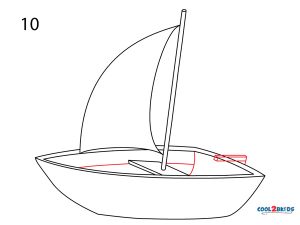 How to Draw a Boat Step 10