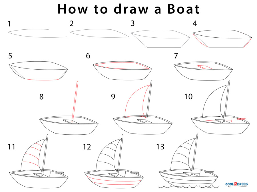 How to Draw a Boat (Step by Step Pictures)