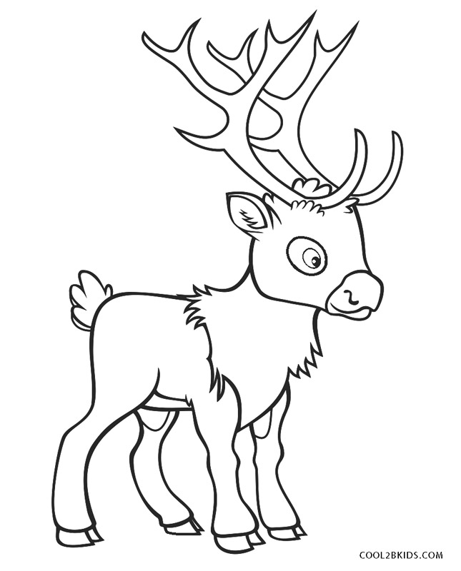 Free Printable Reindeer Coloring Pages For Kids