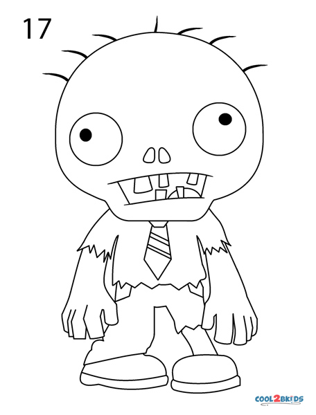 easy zombie drawings for kids