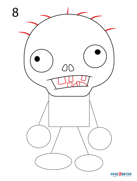 easy zombie drawings for kids