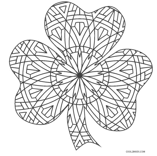 free printable shamrock coloring pages for kids