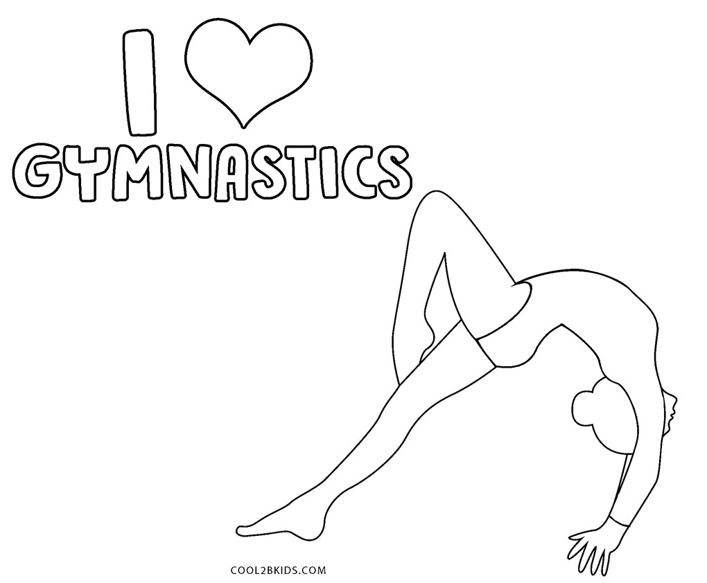 Printable Gymnastics Coloring Pages