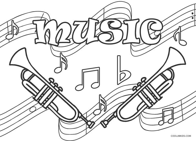 Printable Coloring Pages Music