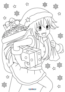 christmas coloring images free - Clip Art Library