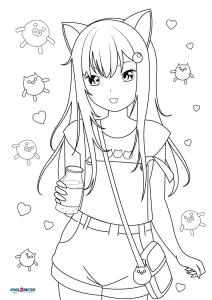 Free Printable Anime Coloring Pages for Kids