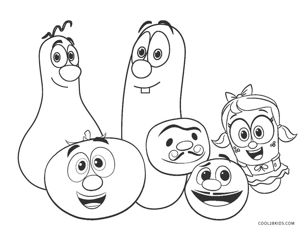 Free Veggie Tales Coloring Pages.